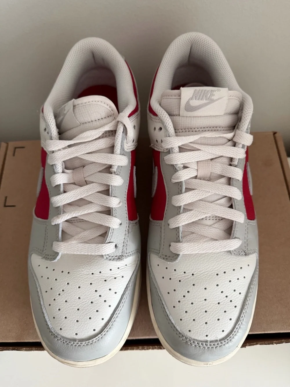 Nike Dunk LowHJ9093-030 Ivory Ultraman Phantom GymRed Leather Men Sneaker Sz9.30